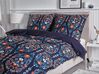 Parure de lit motif coloré bleu marine 135 x 200 MADRONA_803121