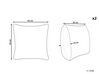 Set of 2 Cushions Geometric Pattern with Tassels 42 x 42 cm Light Beige HAKONE_856380