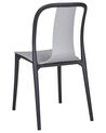 Conjunto de 4 cadeiras de jardim cinzento e preto SPEZIA_901883