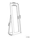 Velvet Standing Mirror 50 x 150 cm Dark Grey ANSOUIS_840667