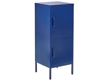2 Door Metal Storage Cabinet Navy Blue HURON