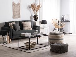 2-istuttava sohva kankainen musta KALMAR