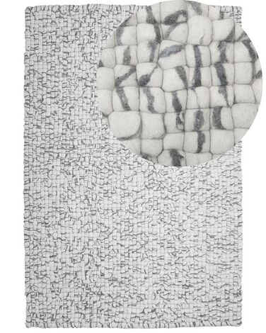Tapete de lã cinzento claro 160 x 230 cm AMDO