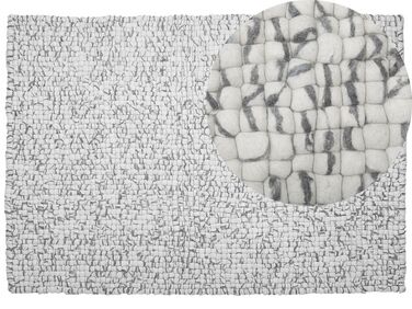 Alfombra de lana gris claro 160 x 230 cm AMDO