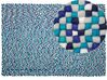 Modro-bílý koberec z filcových kuliček 160 x 230 cm AMDO_718663