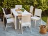 Zestaw ogrodowy stół i 6 krzeseł biały FOSSANO_812813