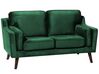 2-istuttava sohva sametti smaragdinvihreä LOKKA_704330