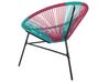 Set of 2 PE Rattan Accent Chairs Blue and Pink ACAPULCO_718107