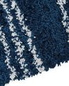 Teppich blau / weiß 80 x 150 cm Streifenmuster Shaggy TASHIR_854441