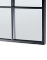 Kovové nástenné zrkadlo v tvare okna 78 x 78 cm čierna BLESLE_852310