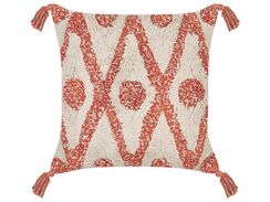 Koristetyyny puuvilla beige/oranssi 45 x 45 cm HICKORY Koristetyyny puuvilla beige/oranssi 45 x 45 cm HICKORY