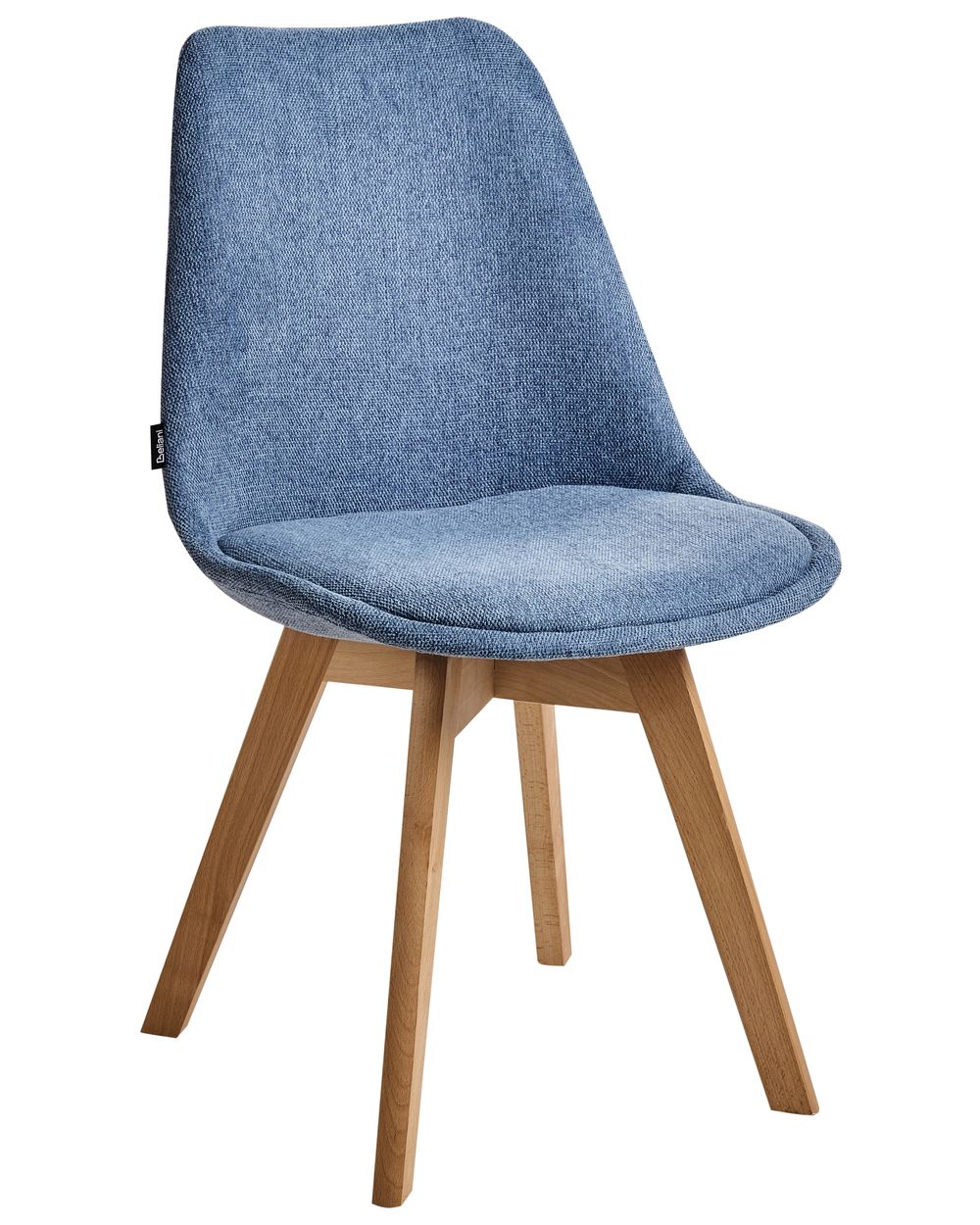 Set of 2 Fabric Dining Chairs Light Blue DAKOTA II Beliani.co.uk