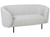 Sofa dwuosobowa tapicerowana czarno-biała LOEN_867598