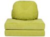Sofá-cama de 1 lugar em bombazine verde claro OLDEN_906448