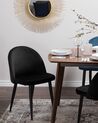 Set of 2 Velvet Dining Chairs Black VISALIA_711018