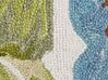Teppich Wolle mehrfarbig 140 x 200 cm Blattmuster Kurzflor KINIK_830807