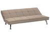 Fabric Sofa Bed Beige HASLE_589542