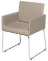 Set of 2 Fabric Dining Chairs Beige GOMEZ_796101