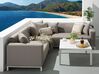 Conjunto de muebles de jardín modular gris/beige izquierdo BELIZE_833557