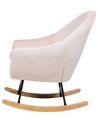 Velvet Rocking Chair Pink OXIE_728403