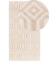 Teppich beige 80 x 150 cm geometrisches Muster Kurzflor ADATEPE_750828