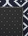Teppich schwarz / weiss 80 x 240 cm geometrisches Muster Kurzflor KARUNGAL_831522