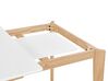 Mesa de jantar extensível 140/180 x 90 cm em branco e madeira clara SOLA_808718