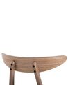 Conjunto de 2 sillas de comedor de madera de caucho oscura/blanco LYNN_703402