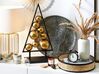 Metal Tabletop Christmas Tree Black and Gold RANUA_786997