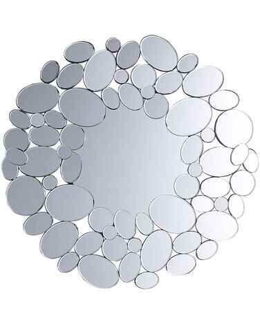 Spejl Ø 70 cm Sølv LIMOGES