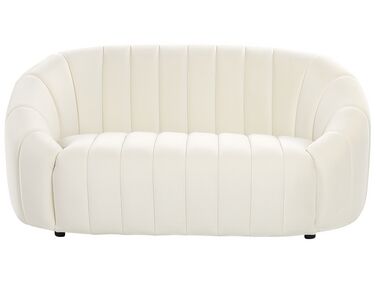 2-Sitzer Sofa Samtstoff cremeweiß MALUNG