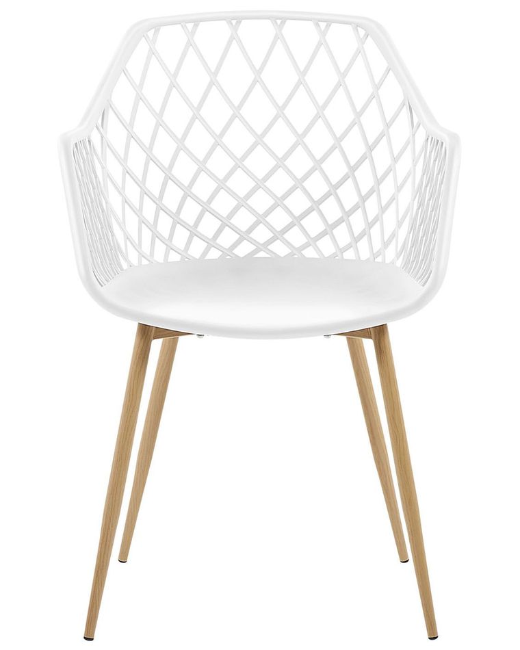 Lot de 2 chaises de salle à manger blanches NASHUA | Beliani.fr