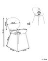 Set of 2 Dining Chairs White SHONTO_861838