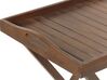 Zestaw mebli balkonowych drewno akacjowe z poduszkami niebieskimi AMANTEA_880305
