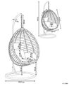PE Rattan Hanging Chair with Stand Black TOLLO_763790