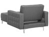 Fabric Chaise Lounge Grey ABERDEEN_716049