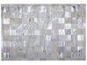 Kožený koberec 160 x 230 cm béžová/strieborná YAZIR_850984