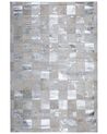 Dywan patchwork skórzany 160 x 230 cm beżowo-srebrny YAZIR_850984