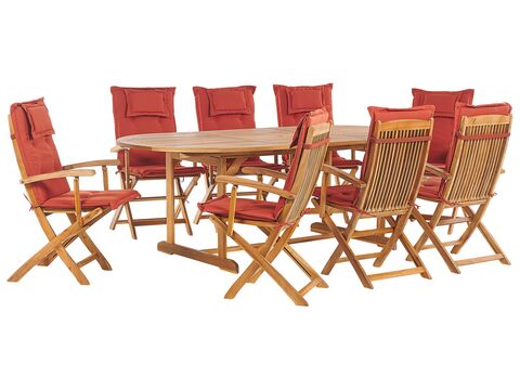 8 Seater Acacia Wood Garden Dining Set, Maui Outdoor Furniture