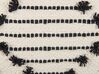 Almofada decorativa em algodão creme e preto com padrão geométrico 45 x 45 cm MYRTUS_839965