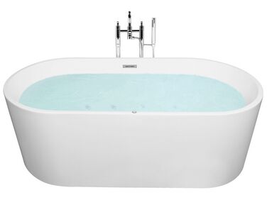 Vasca da bagno freestanding bianca con LED 170 x 80 cm HAVANA