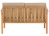 Lounge Set zertifiziertes Holz hellbraun 4-Sitzer Auflagen taupe MANILA_803049