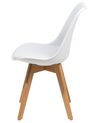 Lot de 2 chaises blanches avec pieds en bois DAKOTA II_685369