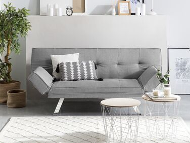 Fabric Sofa Bed Light Grey BRISTOL II
