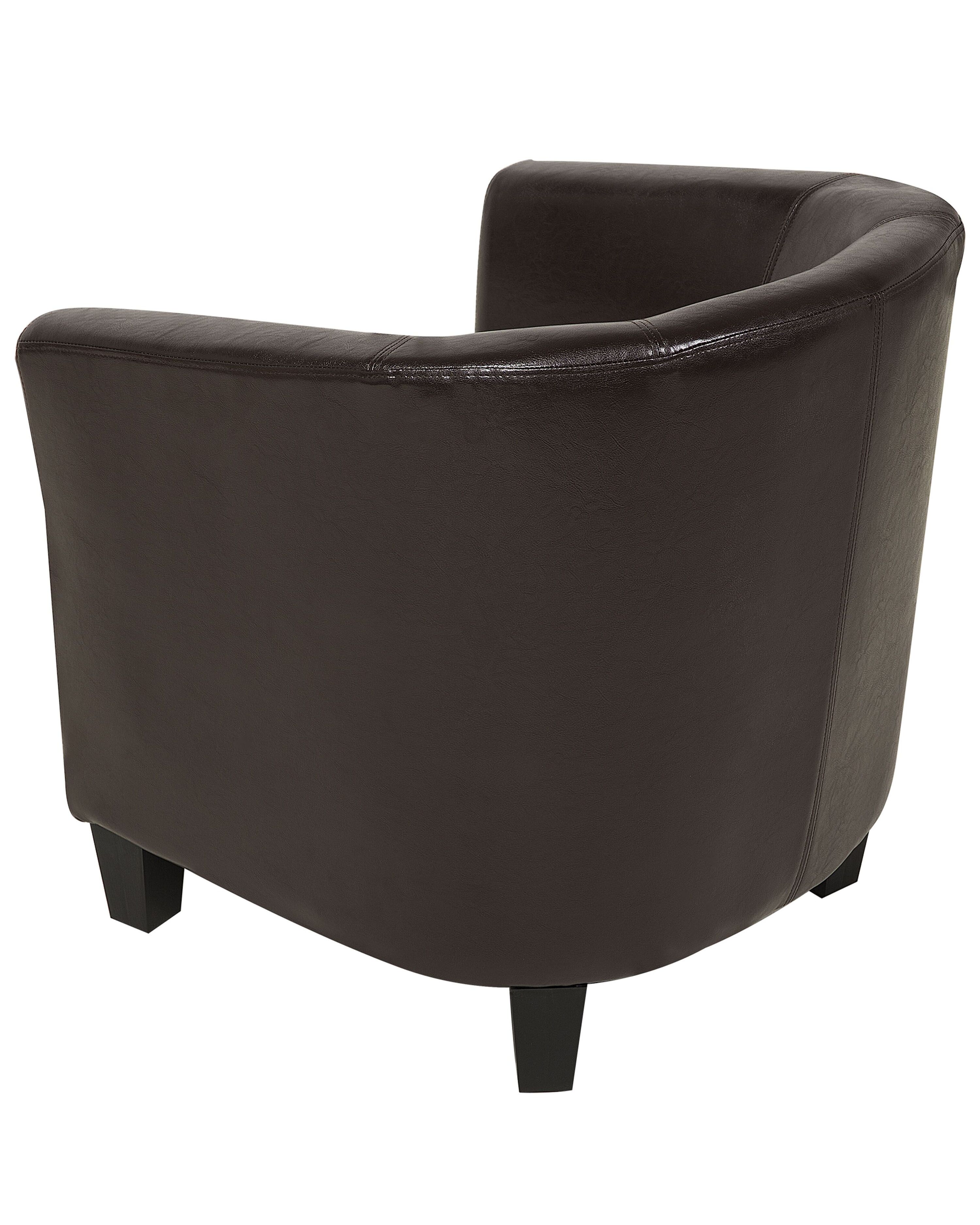 Fotel ekoskóra brązowy BORWICK