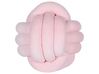 Dekokissen Knoten Ball Flechtmuster Samtstoff rosa 30 x 30 cm MALNI_790142