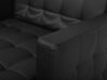 Ensemble canapé et fauteuils en cuir PU noir 5 places ABERDEEN_715785