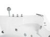 Bañera de hidromasaje LED de acrílico blanco/plateado 207 x 146 cm TOCOA II_820480