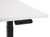 Schreibtisch weiß / schwarz 180 x 80 cm elektrisch höhenverstellbar DESTINES_899535