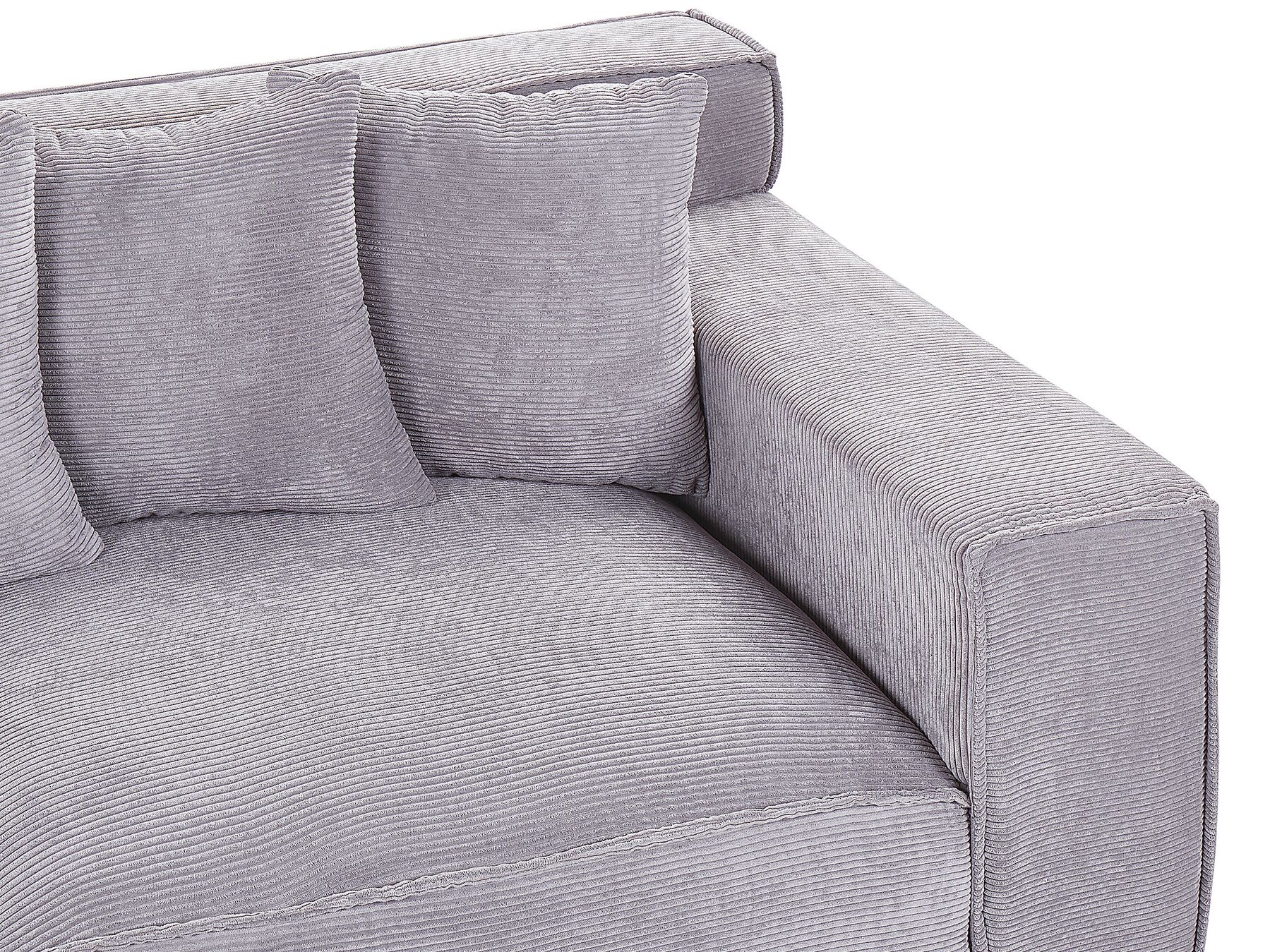 3Sitzer Sofa Cord hellgrau VISKAN Beliani.ch